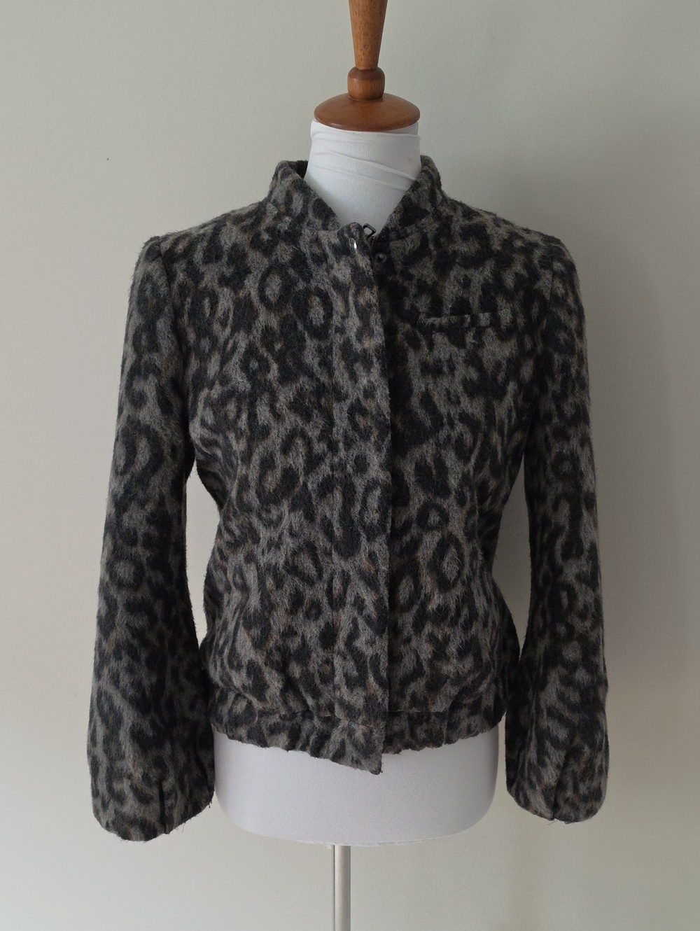 Banana Republic Full Zip Animal Print Bomber Jacket